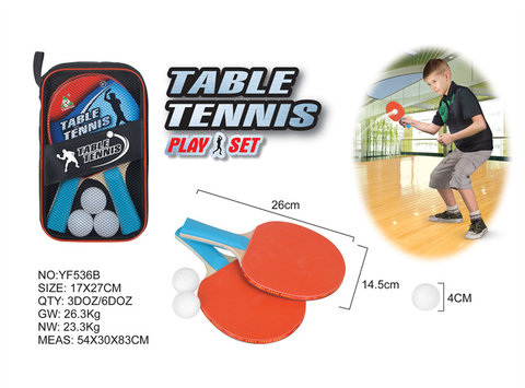 Table tennis bat with plastic handle