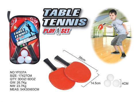 Table tennis bat with plastic handle