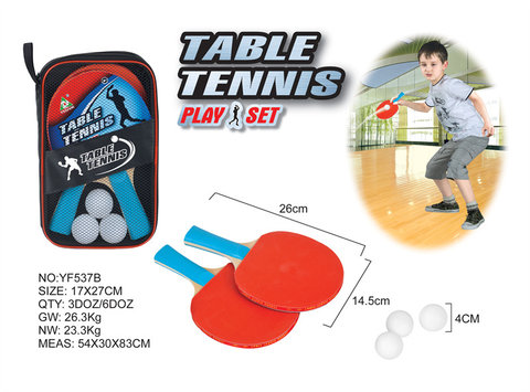 Table tennis bat with plastic handle