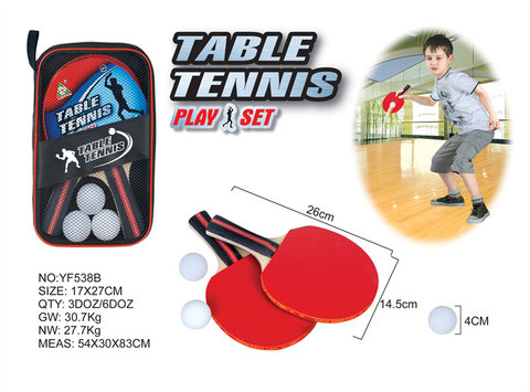 Table tennis bat with wooden handle