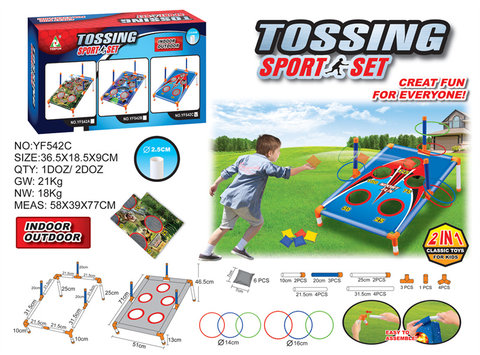 Geometric sandbag board 2 in 1 sports toy