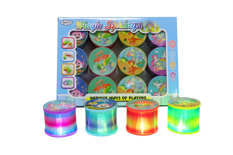 12 transparent gradient light rainbow circle educational toys