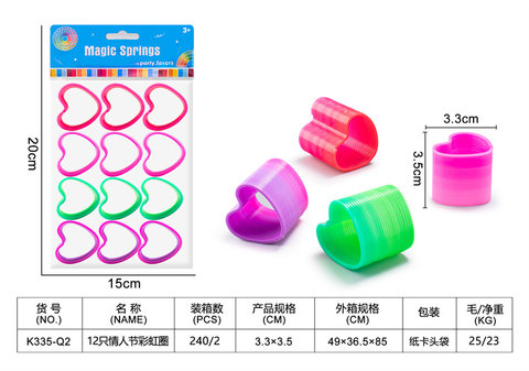 12 Valentine's Day Rainbow Circle Educational Toys