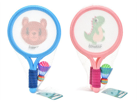 Round racket cartoon mesh cloth (Bear Dinosaur) Sports toy