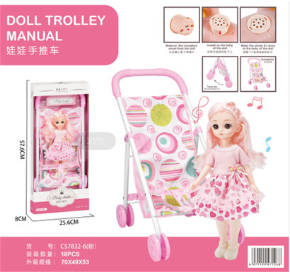 Dolls, trolleys, toys