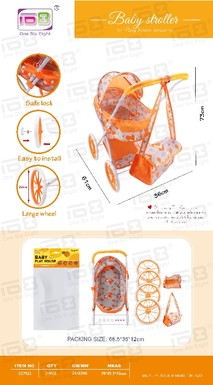 Baby self-equipped EVA wheelbarrow + storage basket + schoolbag toys, children's trolley toys, toys from house to house