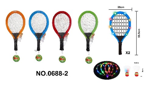 Lighting, cloth, tennis rackets, toys, sports toys