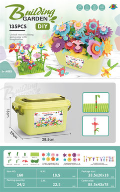 DIY Paradise Flower Arrangement Educational Toys Building Blocks Toys (135PCS)