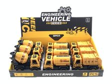 运输车.吊车.挖掘车（惯性工程车）3款混装 9只/盒
