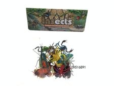 PVC喷漆蝴蝶蟑螂蜘蛛等昆虫套装16pcs