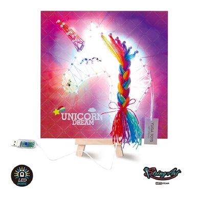 Unicorn winding line painting nail line painting diy handmade nail painting material bag creative LED lights gift decoration