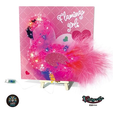 Cross-border Amazon Flamingo winding painting DIY handmade party decoration creative LED lights birthday gifts new products