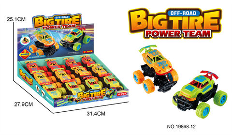 Small impact deformable car (green / red / orange, 12 / display box)