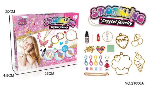 DIY gel metal frame jewelry set-dessert series