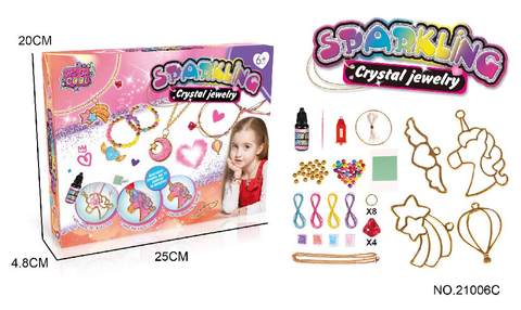 DIY Gel Metal frame Jewelry set-Unicorn Series