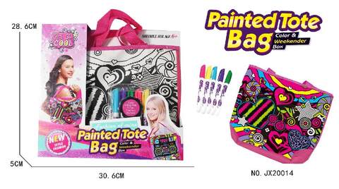Cherry-DIY Painted Watercolor Handbag (5-color Washable Pen)