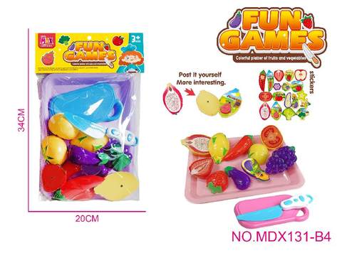 High-end colorful large fruits and vegetables Checkie 10PCS