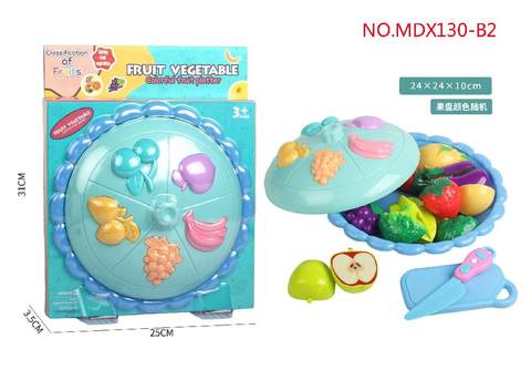 High-end colorful fruit and vegetable plates, science, education, educational, entertainment, family toy set 12PCS