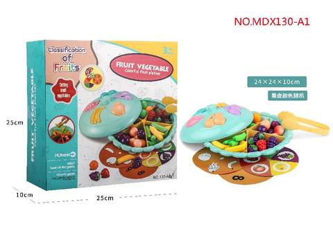 High-end colorful fruit and vegetable plates, science, education, educational, entertainment, family toy set 42PCS