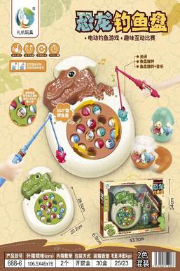 Dinosaur fishing plate