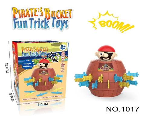 Children go from house to house, pirate bucket toys, parent-child interactive sword bouncing dolls prank board game medium
