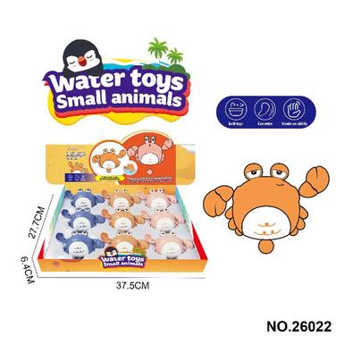 Cartoon cute little crab with short eyes