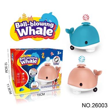Cute cartoon electric blow ball whale