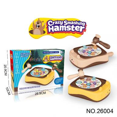 Cute cartoon cats hit hamsters electrically.