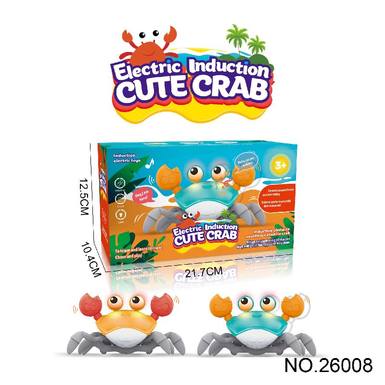 Cartoon induction obstacle avoidance electric crab charging version
