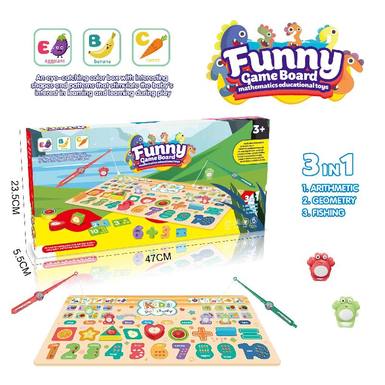 Cartoon alphanumeric fishing board