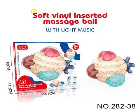 Cartoon silicone baby massage ball