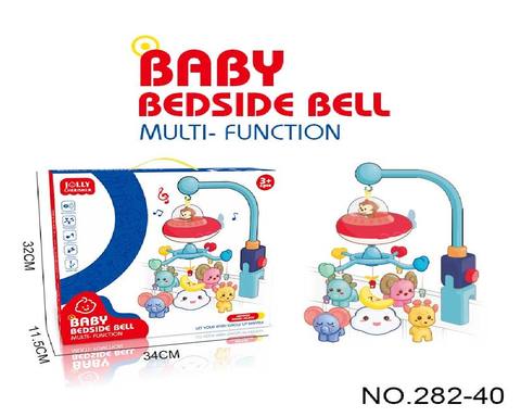 Multifunctional cartoon baby music bed bell