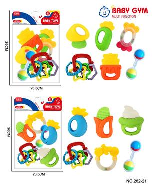 6-piece baby rattler teethgel