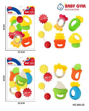 6-piece baby rattler teethgel