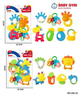 10-piece baby rattler teether