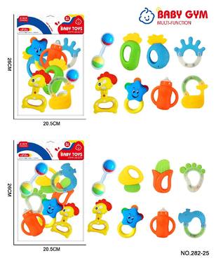 10-piece baby rattler teether