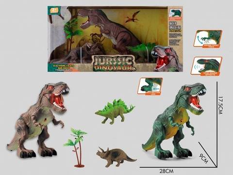 Electric Tyrannosaurus rex (with Stegosaurus/Triceratops)