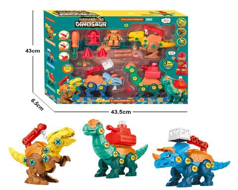 DIY Dinosaur 3-in-1 Fire Rescue Theme Set (with a manual drill)