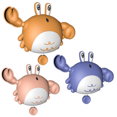 Drawn rope crab with long eyes