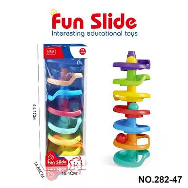 Puzzle track rolling ball turning fun