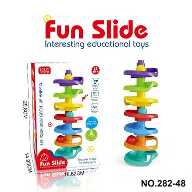 Puzzle track rolling ball turning fun