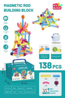 Magnetic rod set (138PCS)