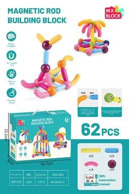 Magnetic Rod Set (62PCS)