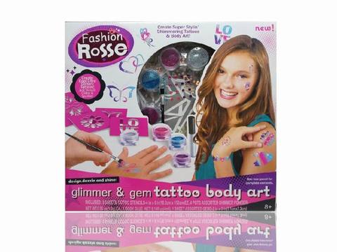 DIY glitter tattoo sticker