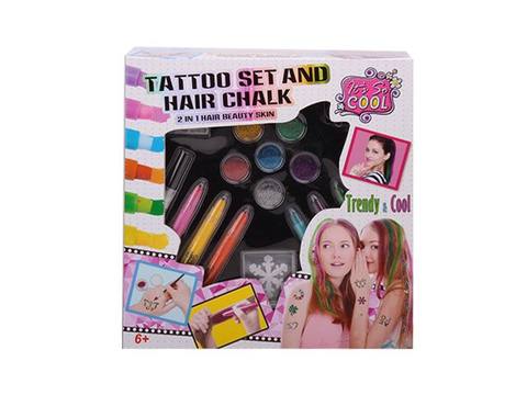 Hair dyeing + tattoo suit