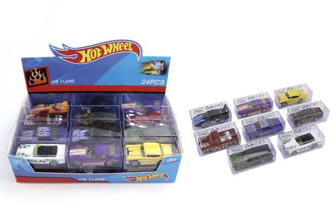 Alloy sliding retro muscle car 24-pack display box