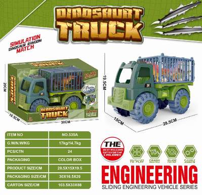 Dinosaur Car Large gliding engineering vehicle boxed