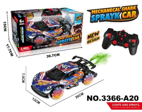 2.4G 11 Pass 1:16 PVC car shell stunt remote control car lighting music spray