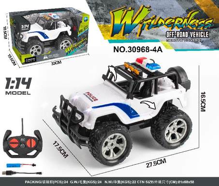 1:14 four-way door remote control off-road vehicle (police car version)