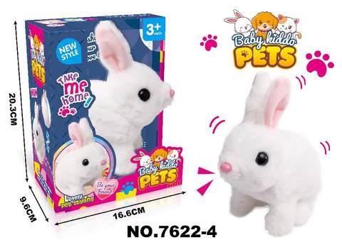 Electric walking fluffy rabbit
